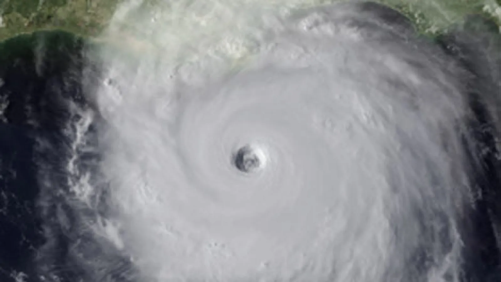 High level photo of Hurricane Katrina, to represent hurricanes and tropical weather.
